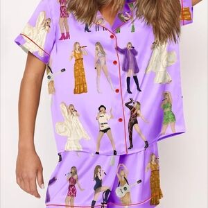 Women's Taylor Swift Satin Pajamas Set